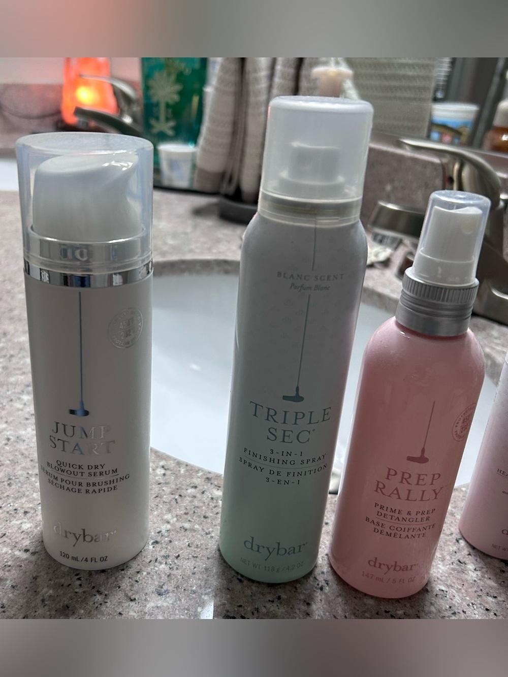Drybar hair styling products Jump Start Triple Sec Pep Rally